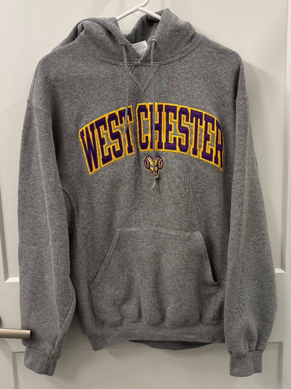 Russell Athletic Grey West Chester University Embroidered Hoodie — Size Medium